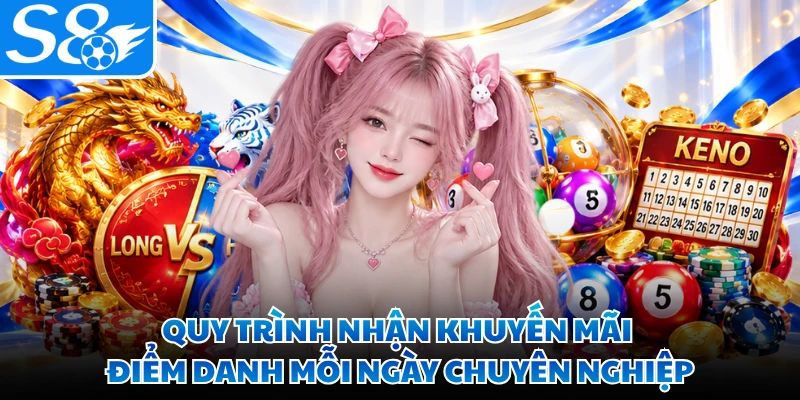 Quy trình nhận khuyến mãi điểm danh mỗi ngày chuyên nghiệp